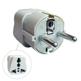 TRAVEL ADAPTER 3P EUROPEAN PLUG TO UNIVERSAL JACK WITH GROUND
SKU:266377