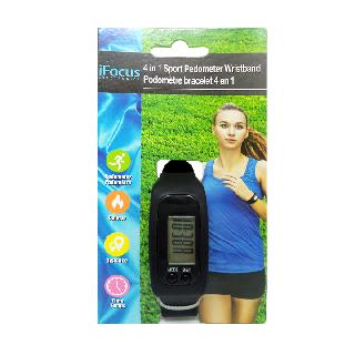 PEDOMETER WRISTBAND 4 IN 1 ASSORTED COLORS
SKU:252824